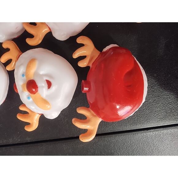 Vintage String Light Covers SANTALOPE 19 Light Santa Reindeer Deer Christmas - Picture 2 of 3